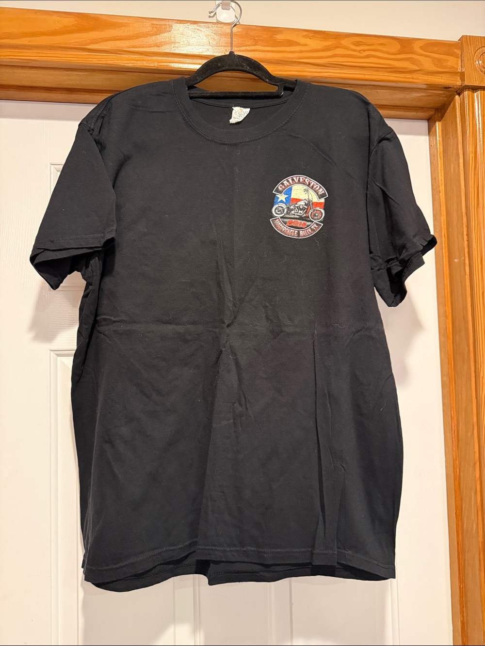 Black Short-Sleeve Motorcycle Logo Tee